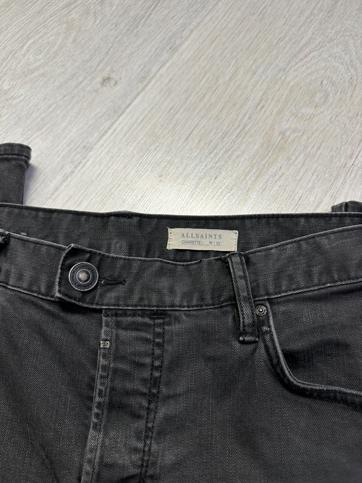 Allsaints Mens Pants Denim Jeans Allsaints Size 33 Reynolds Biker Size US 33 - 7 Thumbnail