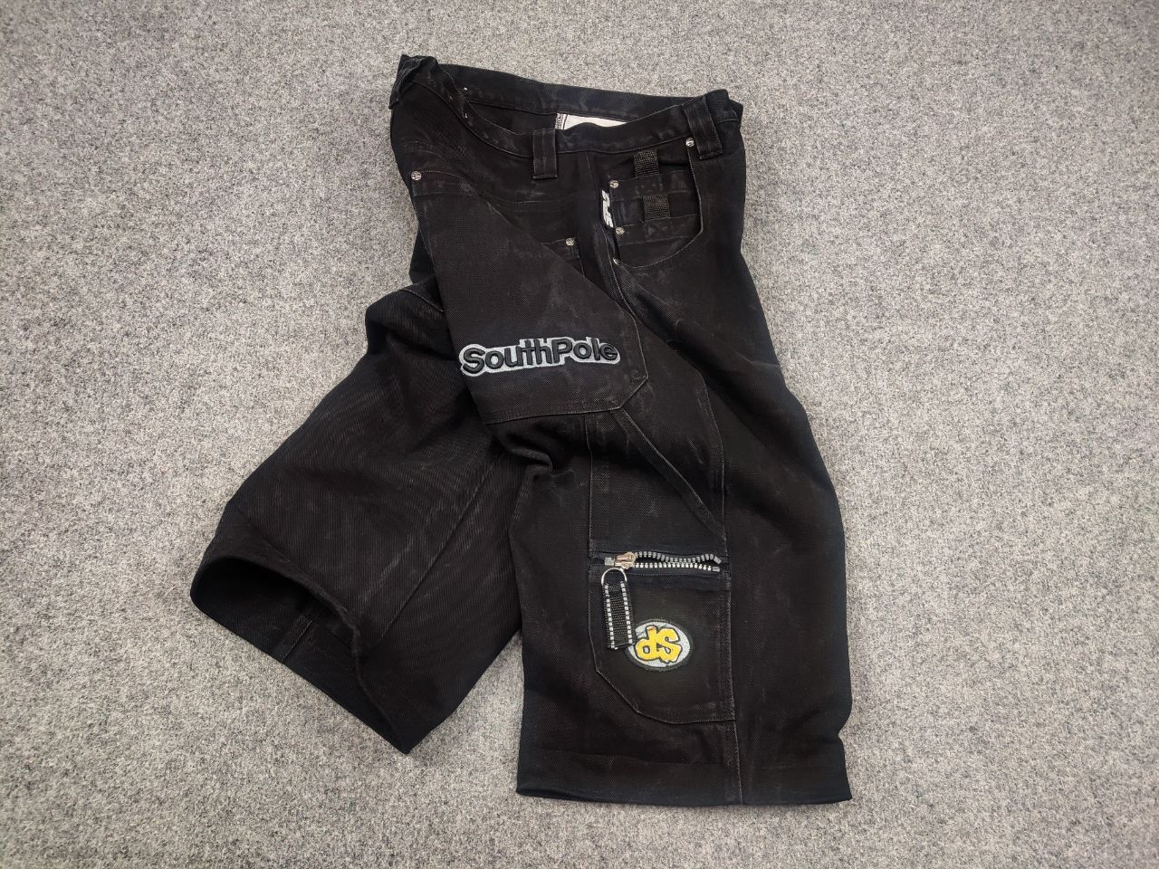 Southpole Vintage Southpole baggy Black denim Shorts Y2k Style Rap Size US 34 / EU 50 - 2 Thumbnail