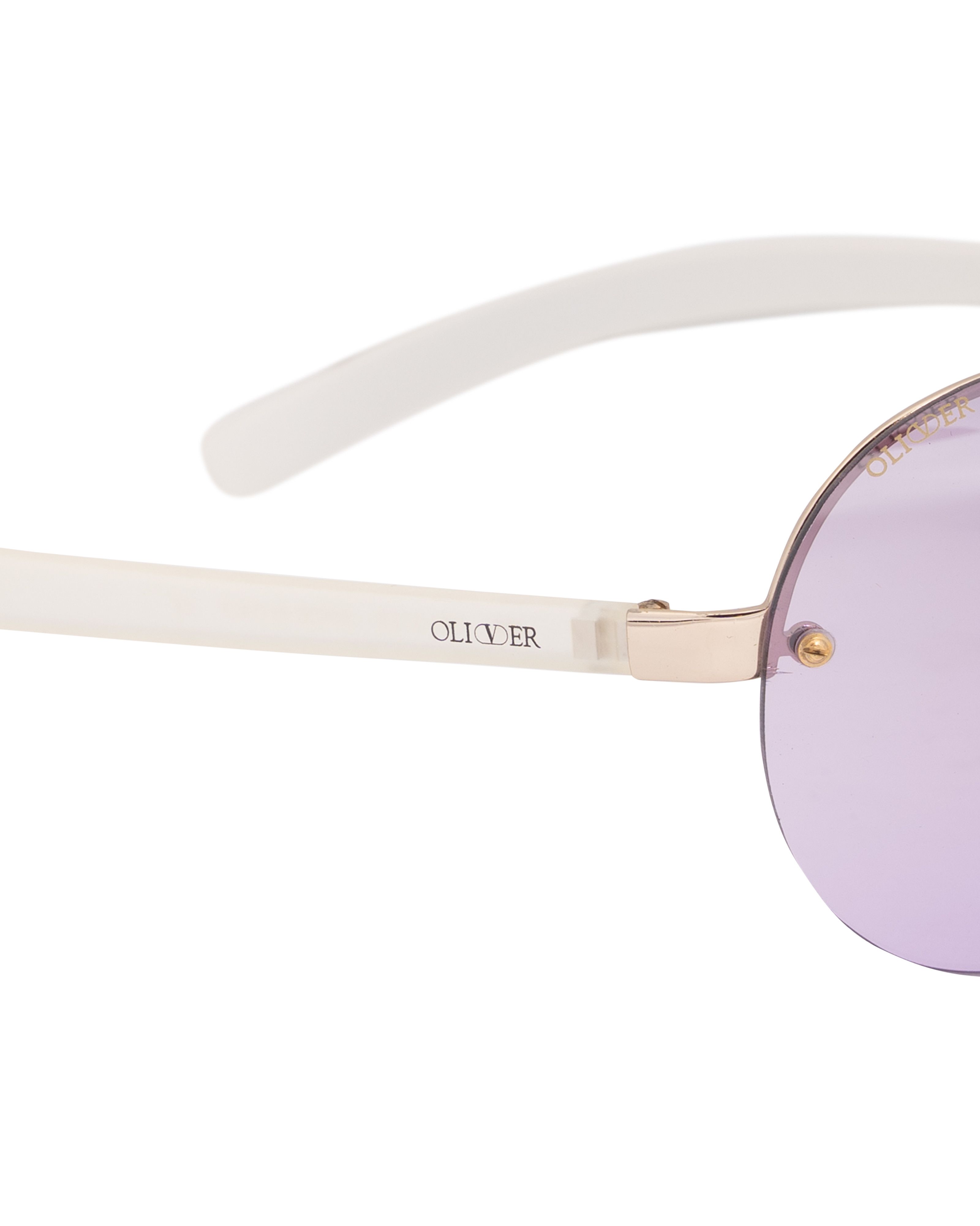 Valentino Oliver by Valentino '90s Purple Oversize Rimless Sunglasses Size ONE SIZE - 2 Thumbnail