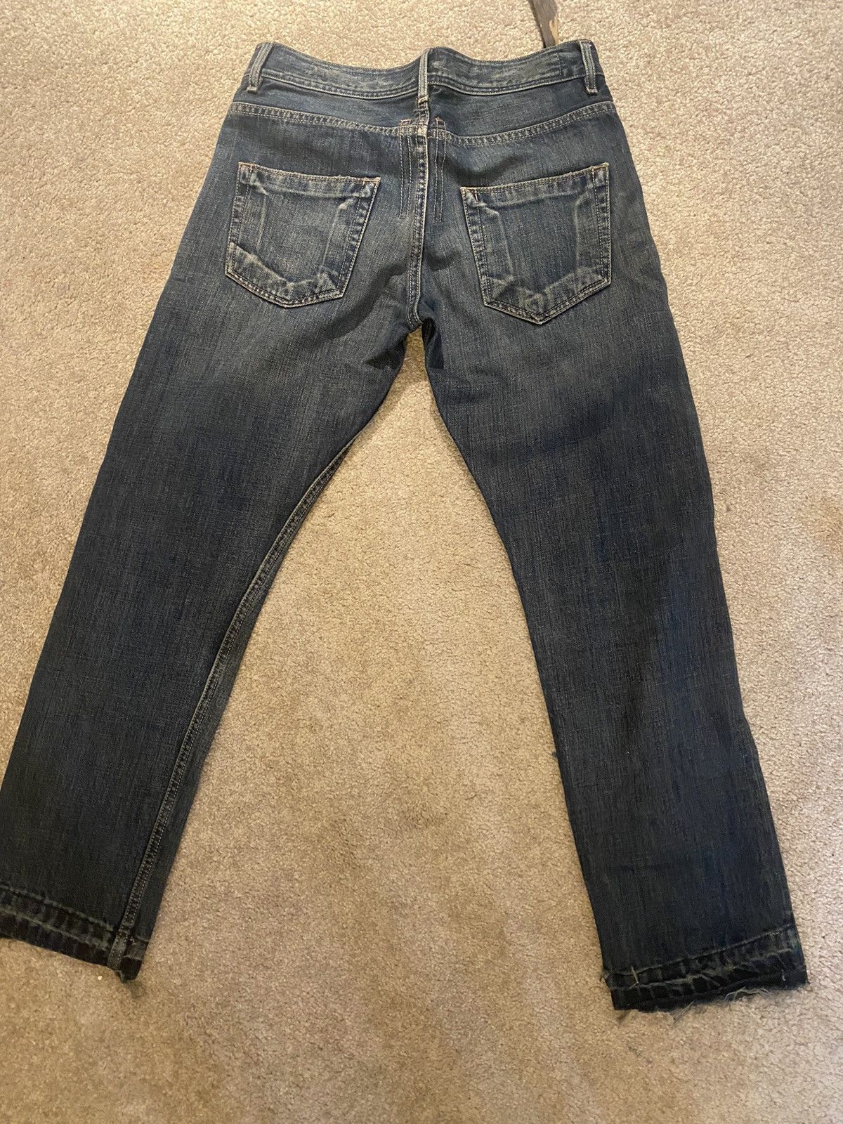 image of Rick Owens x Rick Owens Drkshdw Blue Dark Wash Detroit Denim Jeans, Men's (Size 29)