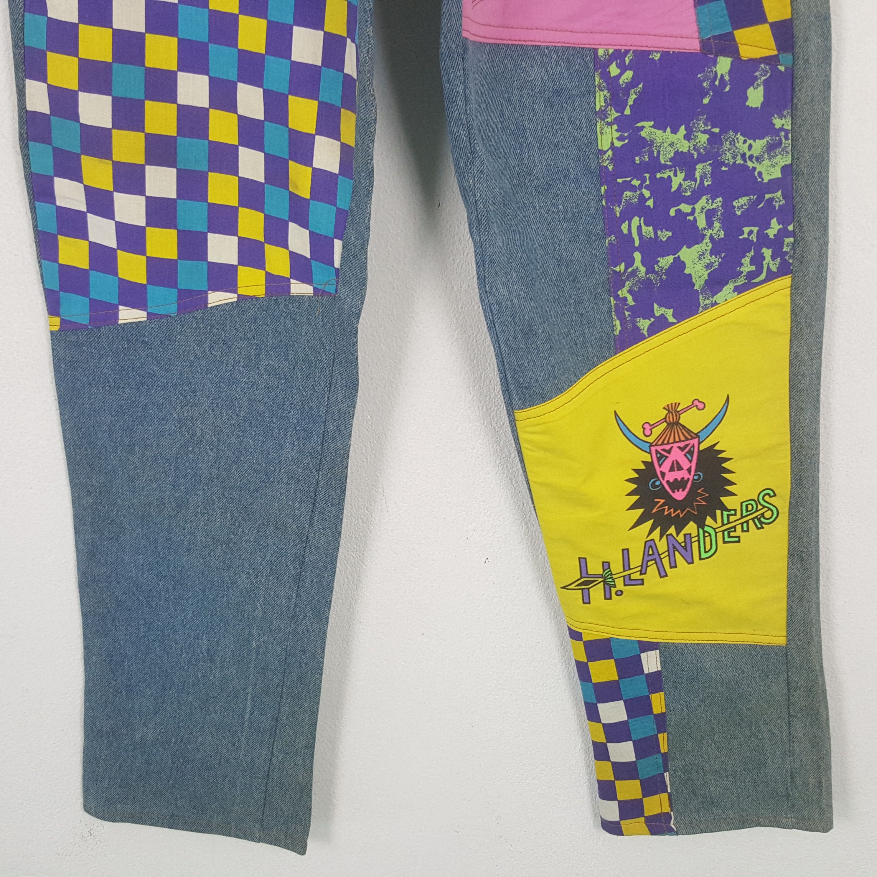 Other Vintage H Landers Patchwork Denim Jeans Size US 28 / EU 44 - 3 Thumbnail