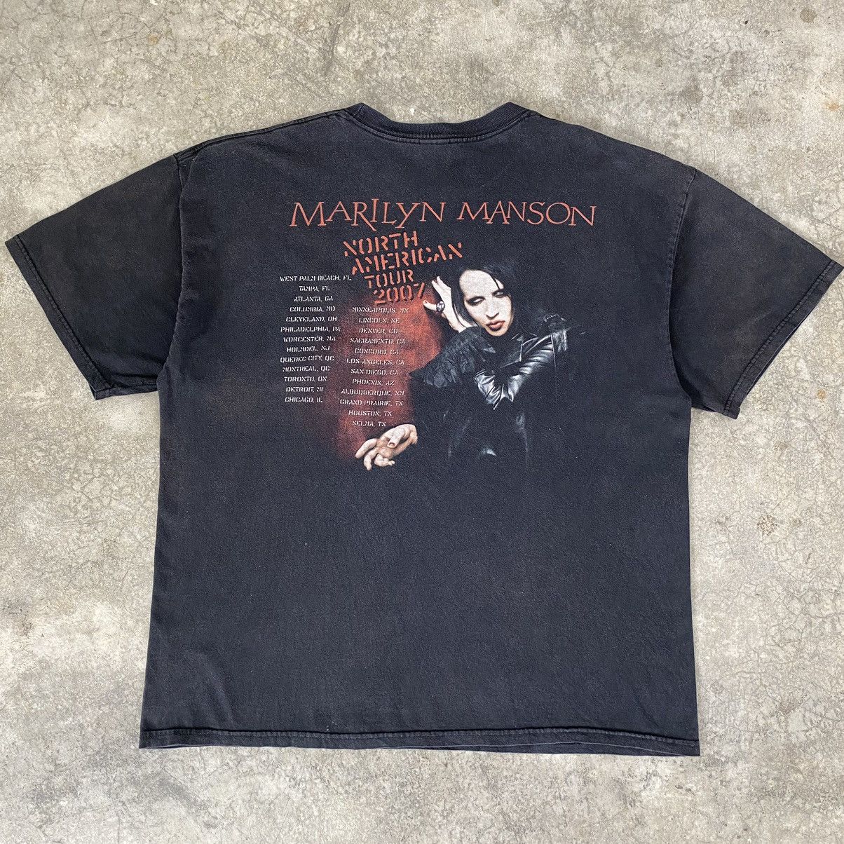 Band Tees VTG 2000s Marilyn Manson N. American Tour Double Sided Tee Size US XXL / EU 58 / 5 - 7 Thumbnail