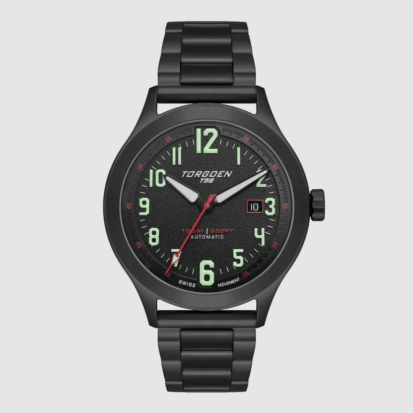 Other New Torgoen TN-1298 T56 44mm Black Steel Strap Watch Size ONE SIZE - 1 Thumbnail