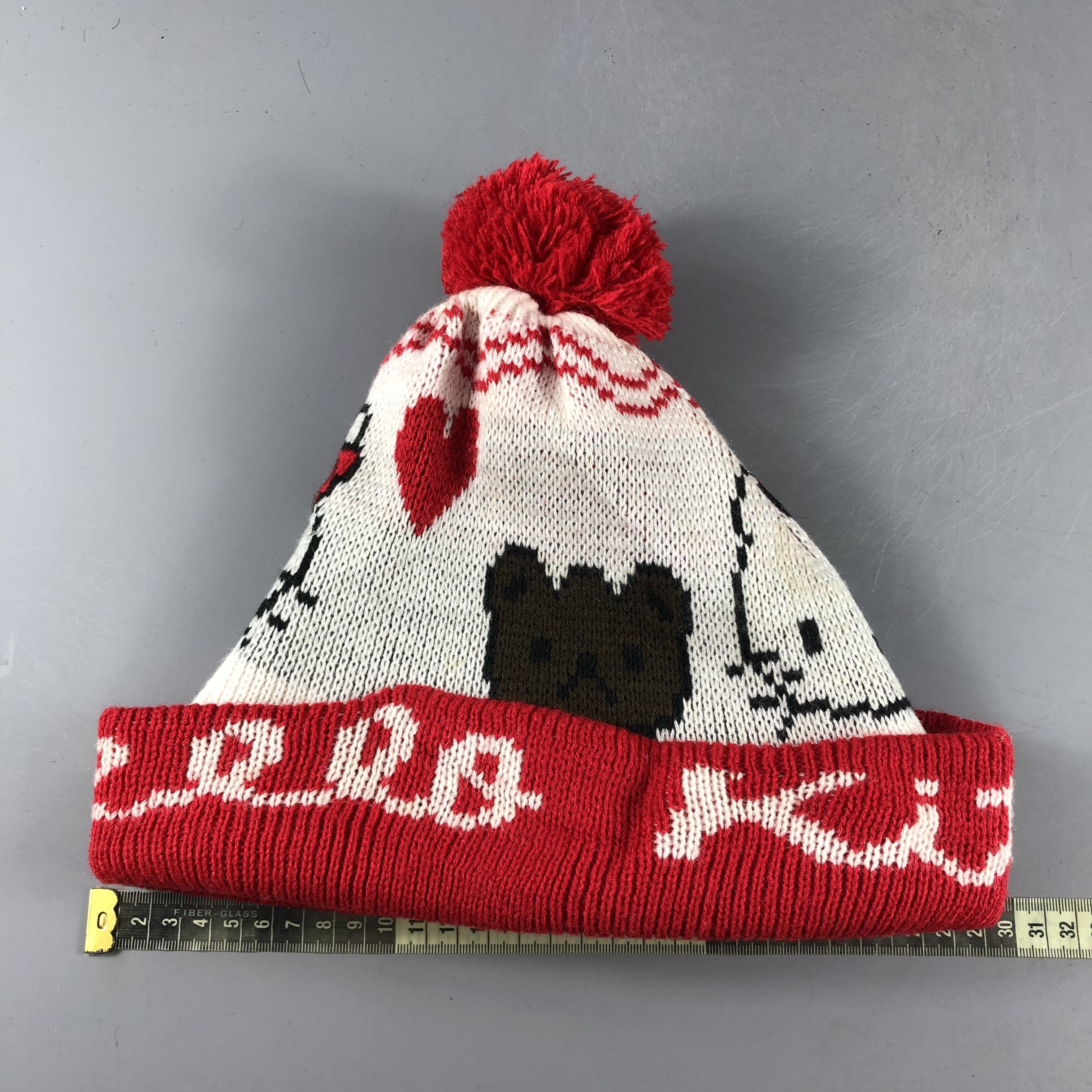 Anime × Japanese Brand × Vintage Hello Kitty Bobble Beanie Snow Hat Snow Cap -D485 Size ONE SIZE - 3 Thumbnail