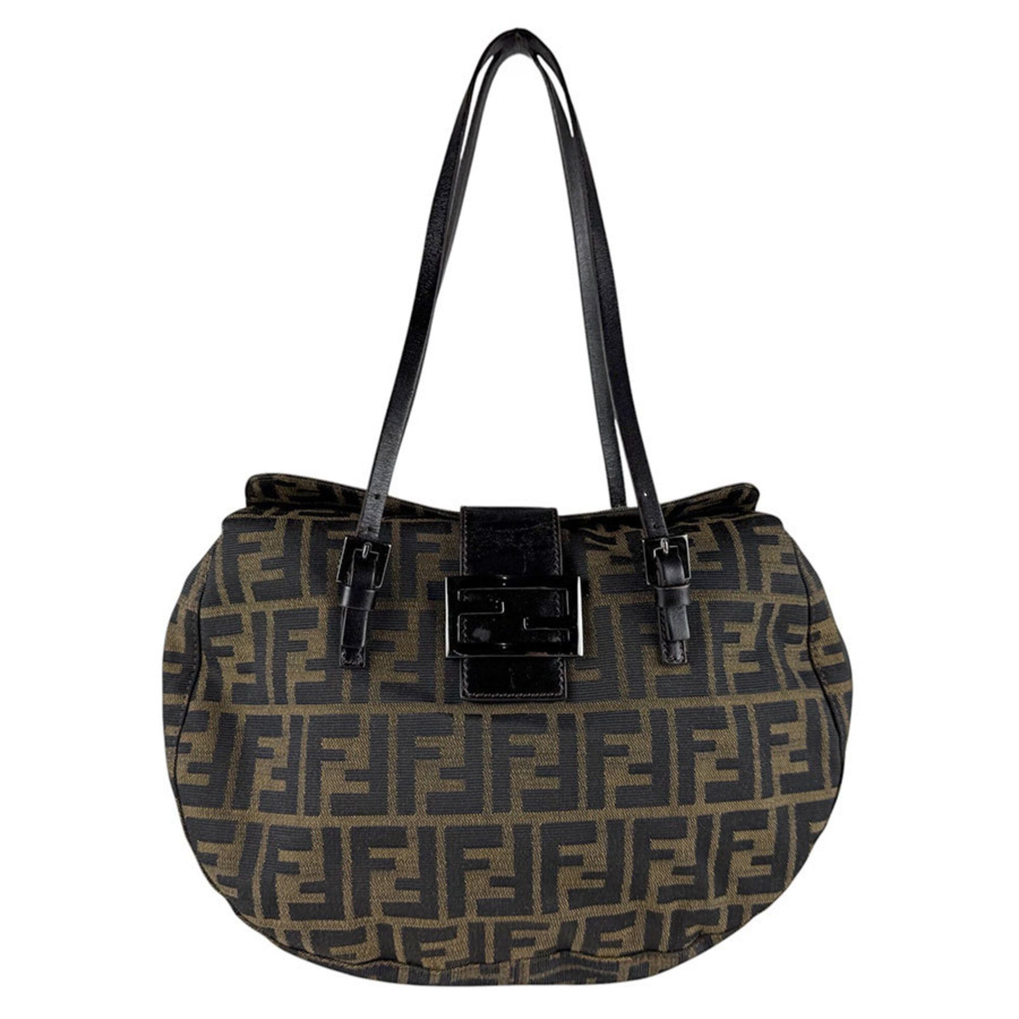 Fendi Fendi Zucca Nylon Canvas Handbag, Brown, Women's (z9770) Size ONE SIZE - 1 Thumbnail