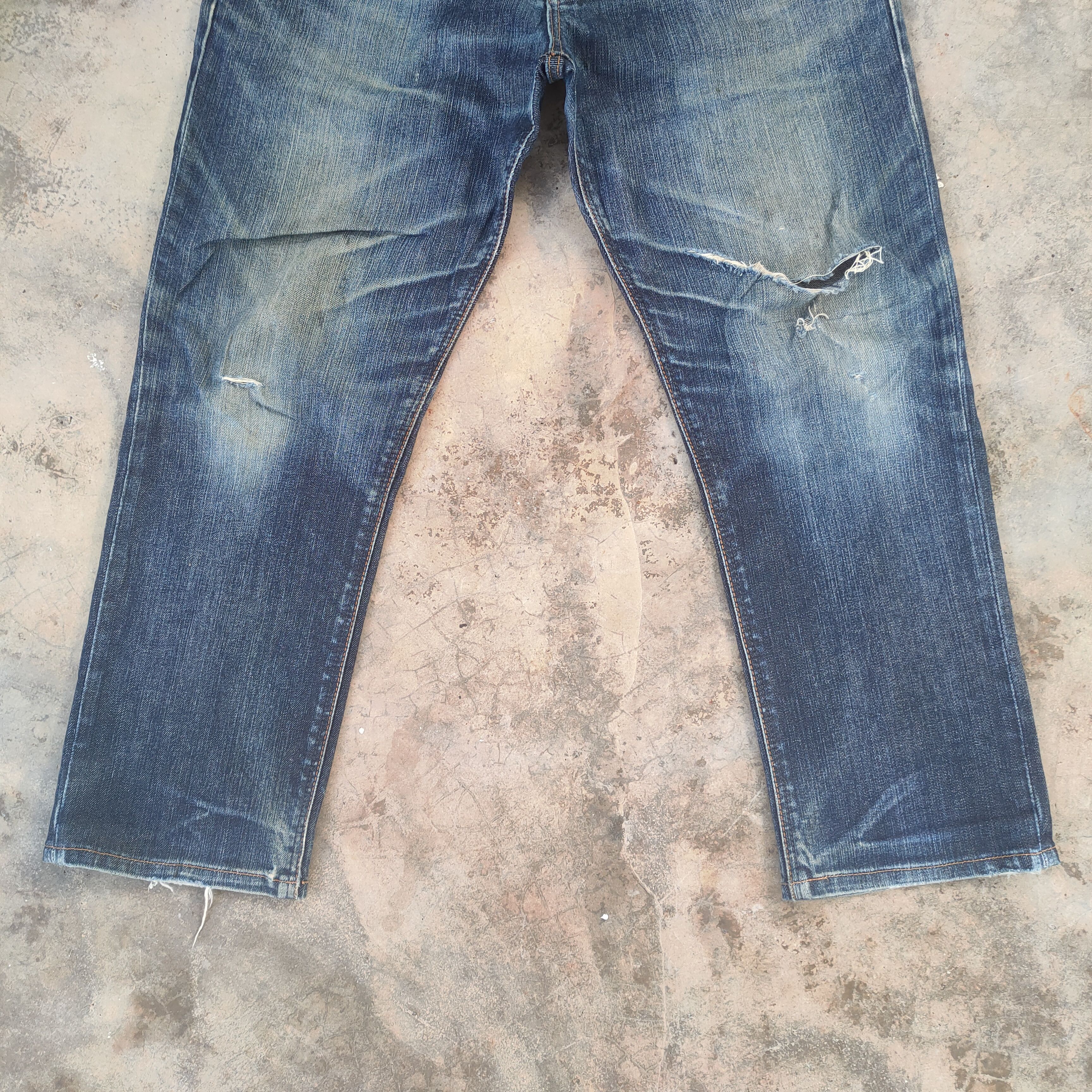Edwin W34 VINTAGE EDWIN FADED DISTRESSED JEAN DENIM PANTS Size US 34 / EU 50 - 4 Thumbnail