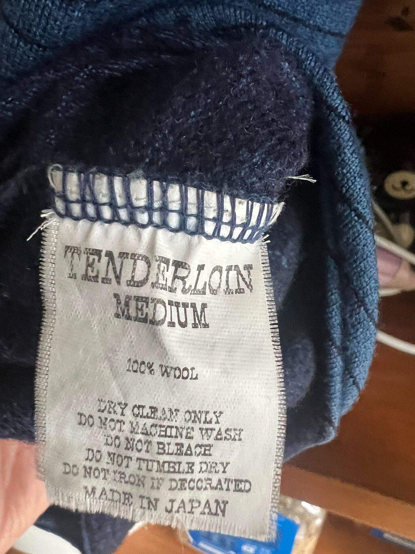 Tenderloin Vintage Indigo Dyed Wool Pullover Shirt Size US M / EU 48-50 / 2 - 5 Thumbnail