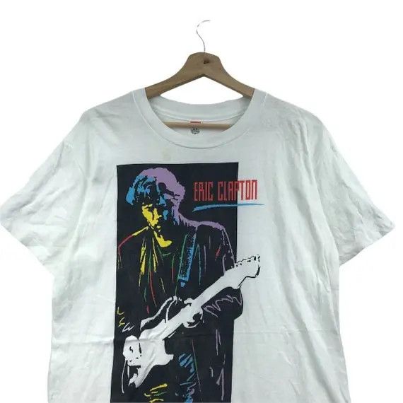 Band Tees Vtg 1990 ERIC CLAPTON GUITARIST Rock Pop Art Tee Shirt Size US M / EU 48-50 / 2 - 3 Thumbnail