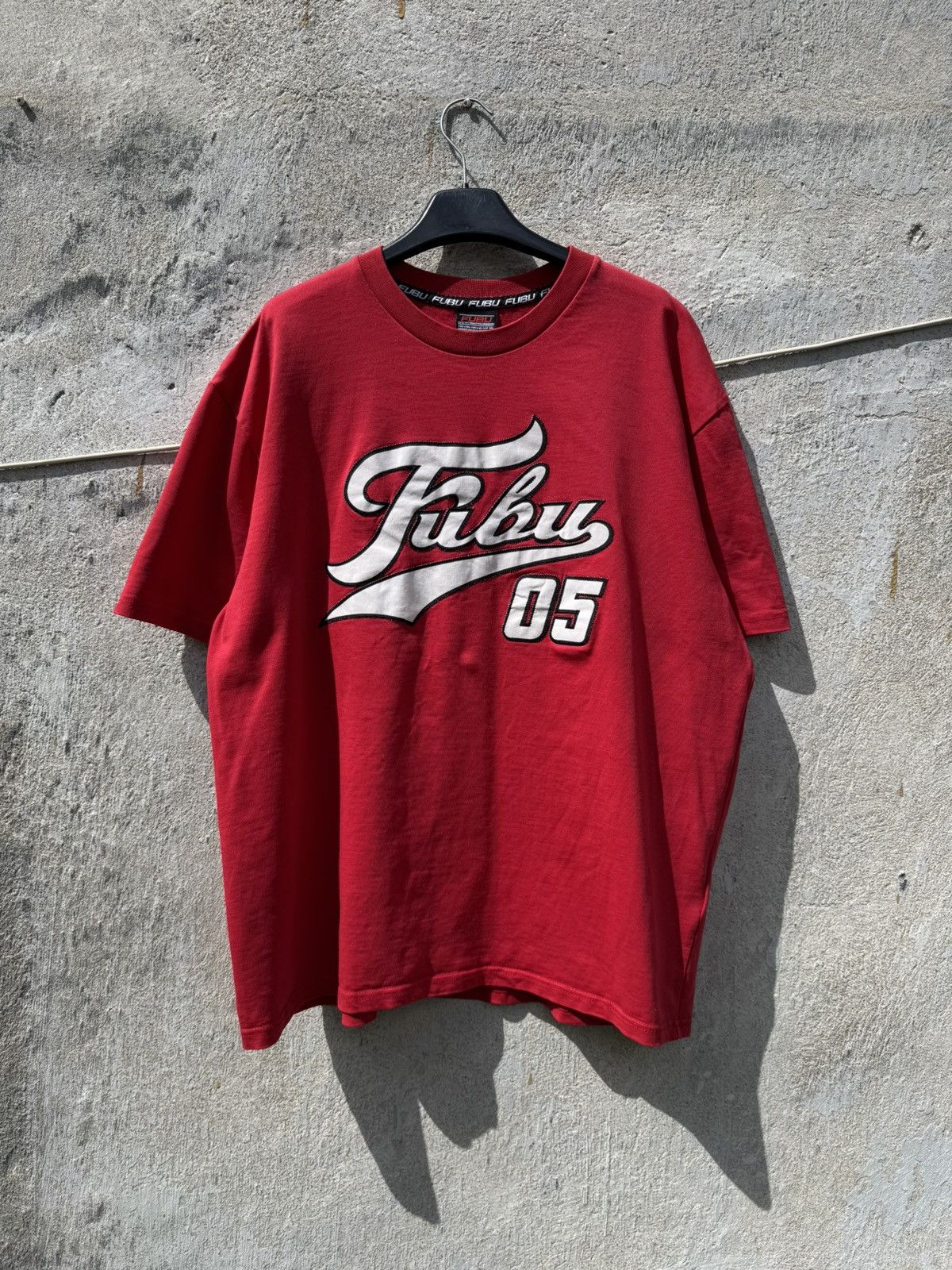 Fubu Affliction Type Fubu 05 Red Big Logo Tee Rap Jnco Rap y2k Size US L / EU 52-54 / 3 - 4 Thumbnail