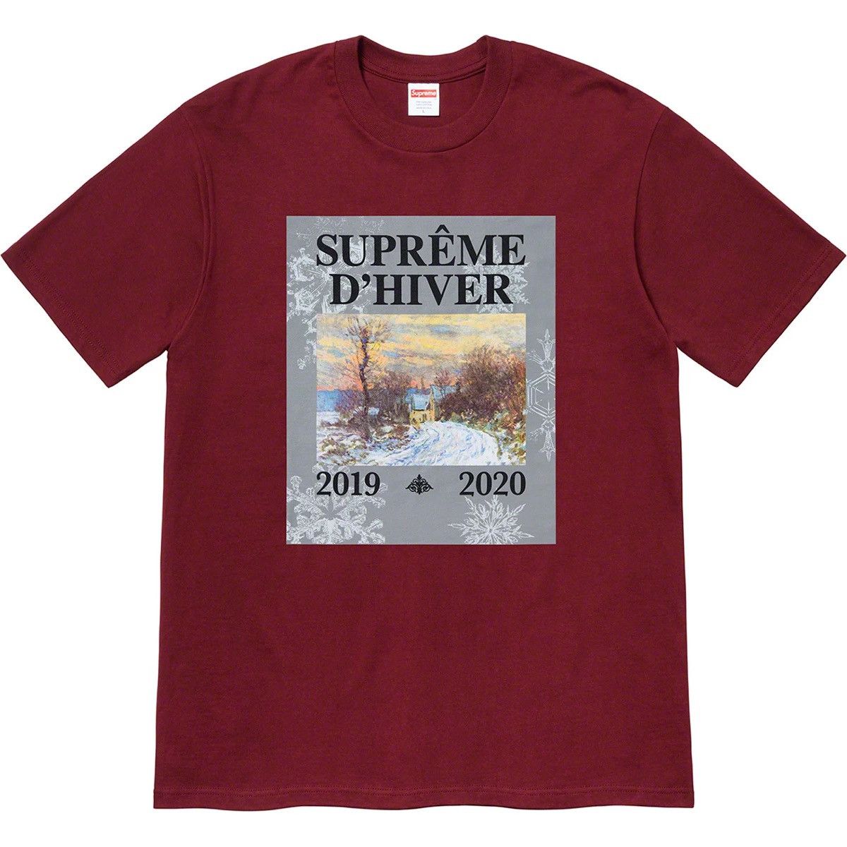 Supreme Supreme D’Hiver Tee Burgundy Large FW19 Size US L / EU 52-54 / 3 - 3 Thumbnail