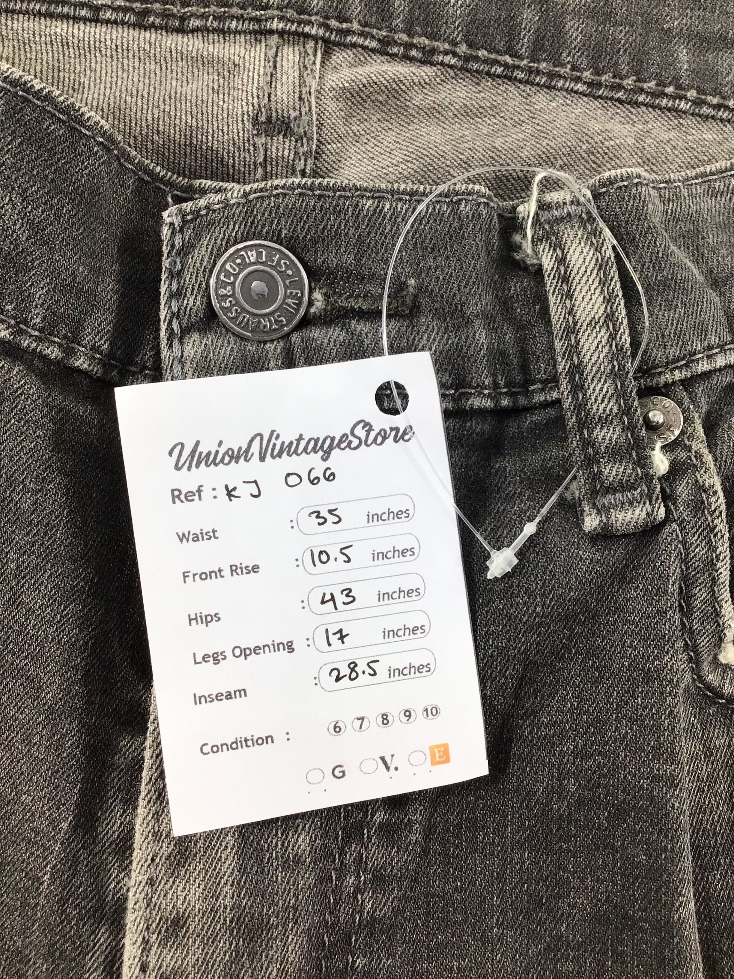 Levi's Vintage Levis 559 Jeans Faded Black Denim KJ066 Size US 35 - 12 Thumbnail