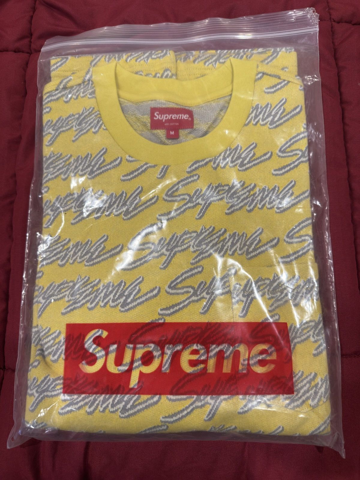 Supreme Supreme Sweater Knitwear Longsleeve Yellow Sz Medium | Grailed
