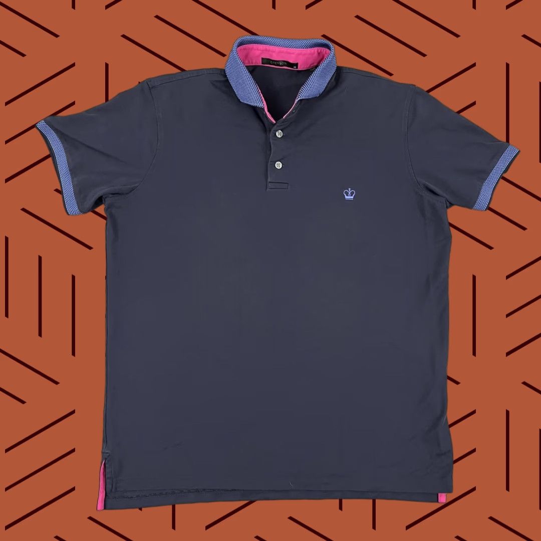 Vintage Greyson Polo Shirt Mens M Blue Kings Creek Country Club Crown Golf Sport Shirt Size US M / EU 48-50 / 2 - 1 Thumbnail