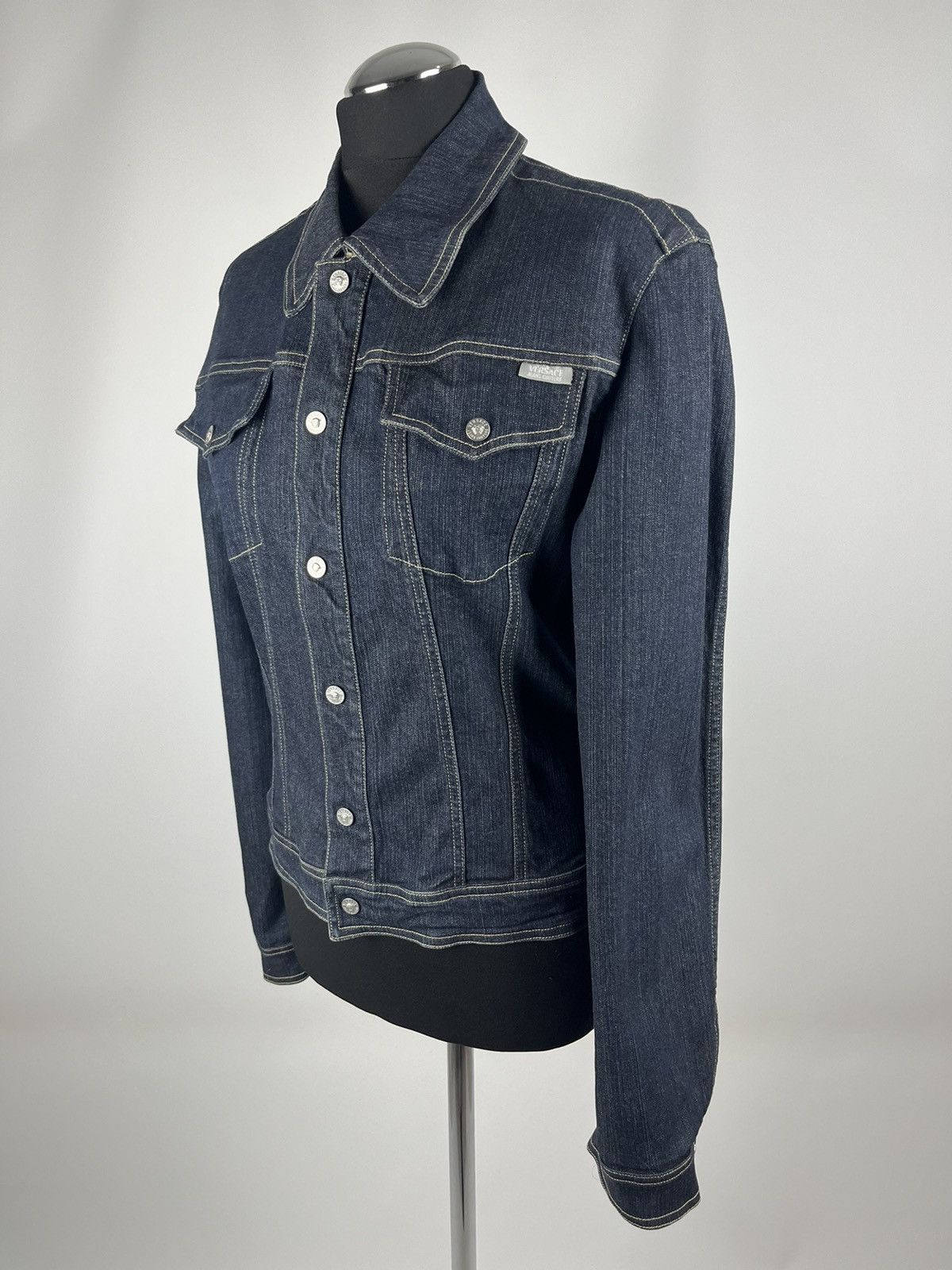 Versace Jeans Couture Versace Jeans Couture Women Blue Denim Jacket Size XL (0620) Size XL / US 12-14 / IT 48-50 - 2 Thumbnail