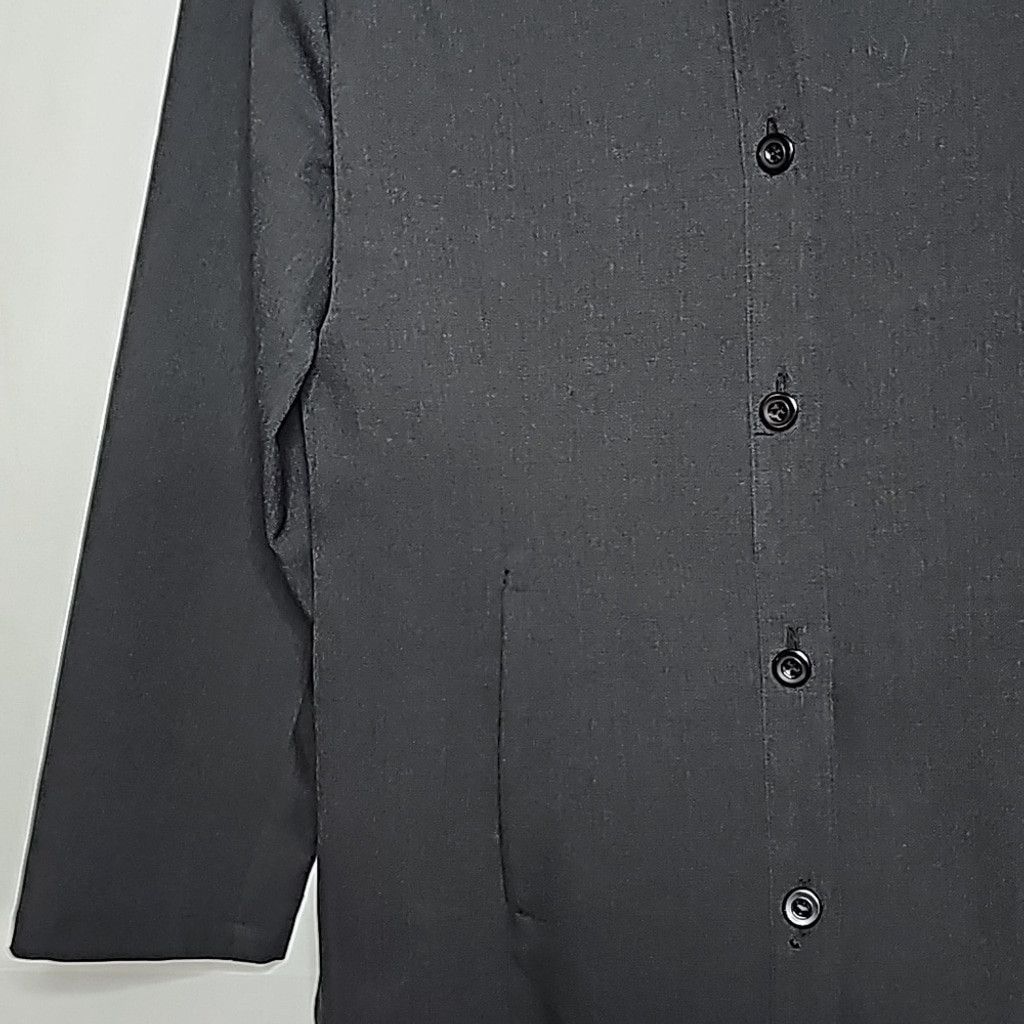 The Unbranded Brand NWOT aigrette black long sleeve collared shirt top sz 9 R Size M / US 6-8 / IT 42-44 - 4 Thumbnail