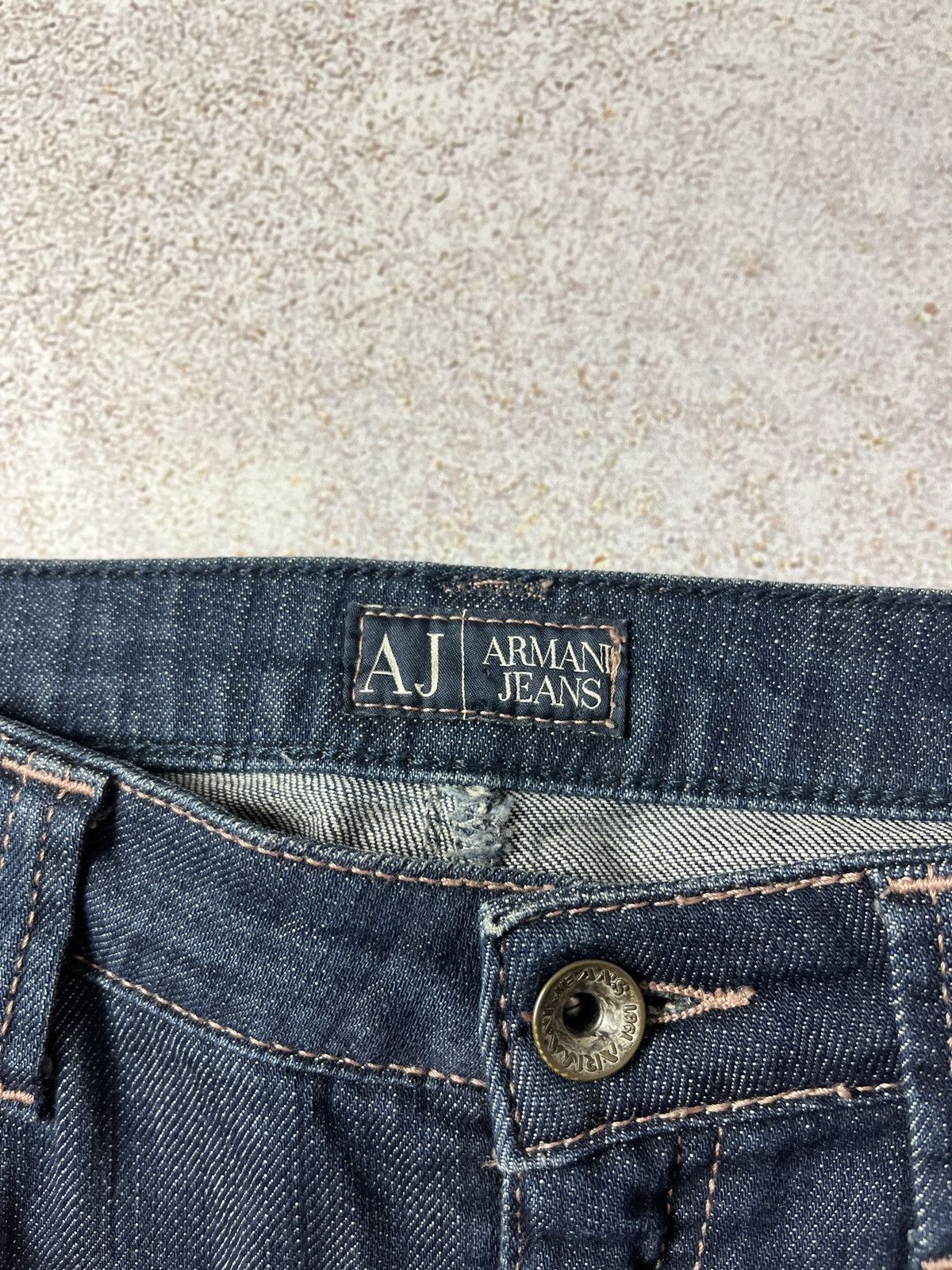 Armani DDP Armani Jeans Indigo 007 Mens Jeans AJ Big Logo Size US 30 / EU 46 - 7 Thumbnail