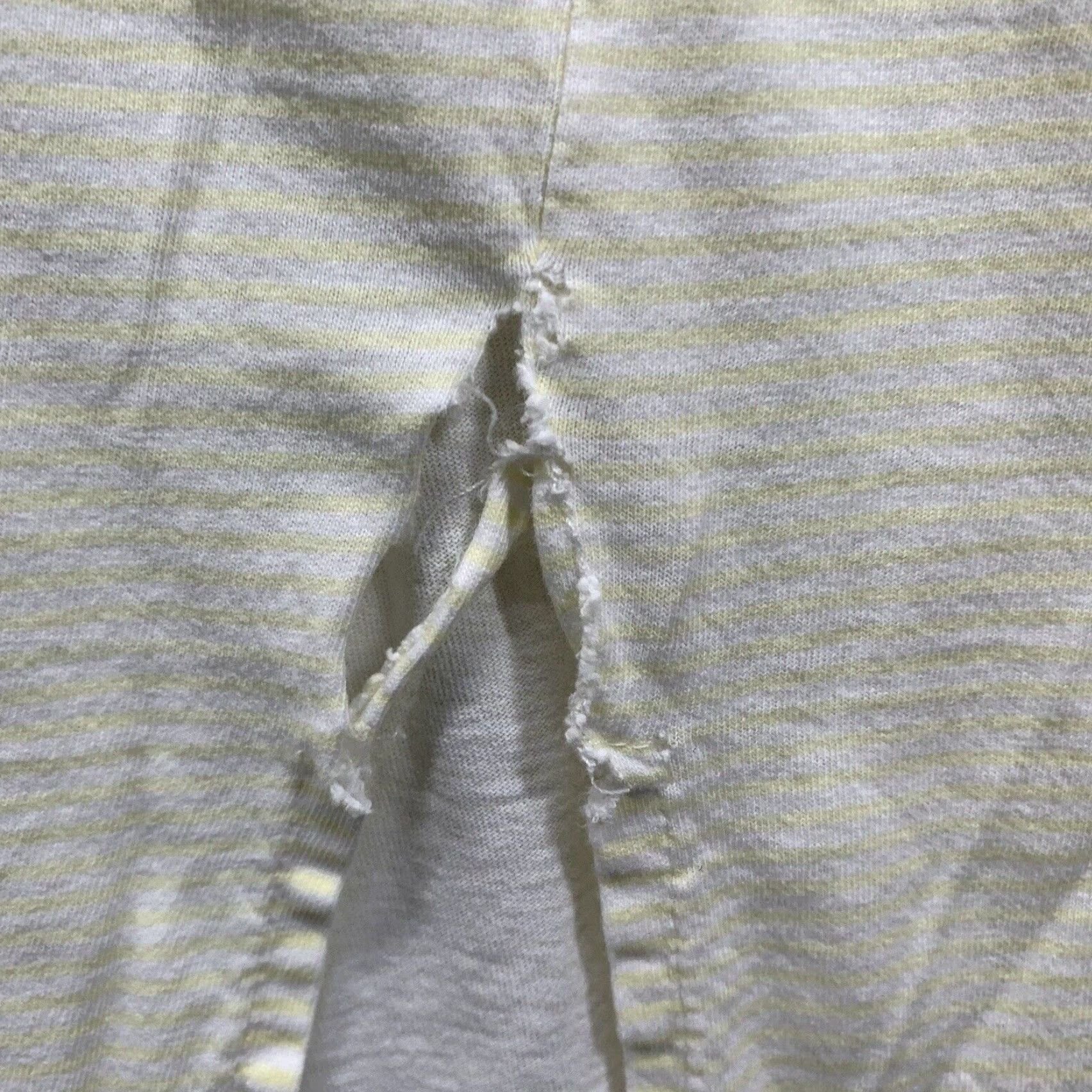 Basic Editions VINTAGE Basic Editions Women's Shirt Dress Midi Summer Casual Embroidered Flower Cotton M Yellow & White Size M / US 6-8 / IT 42-44 - 6 Thumbnail