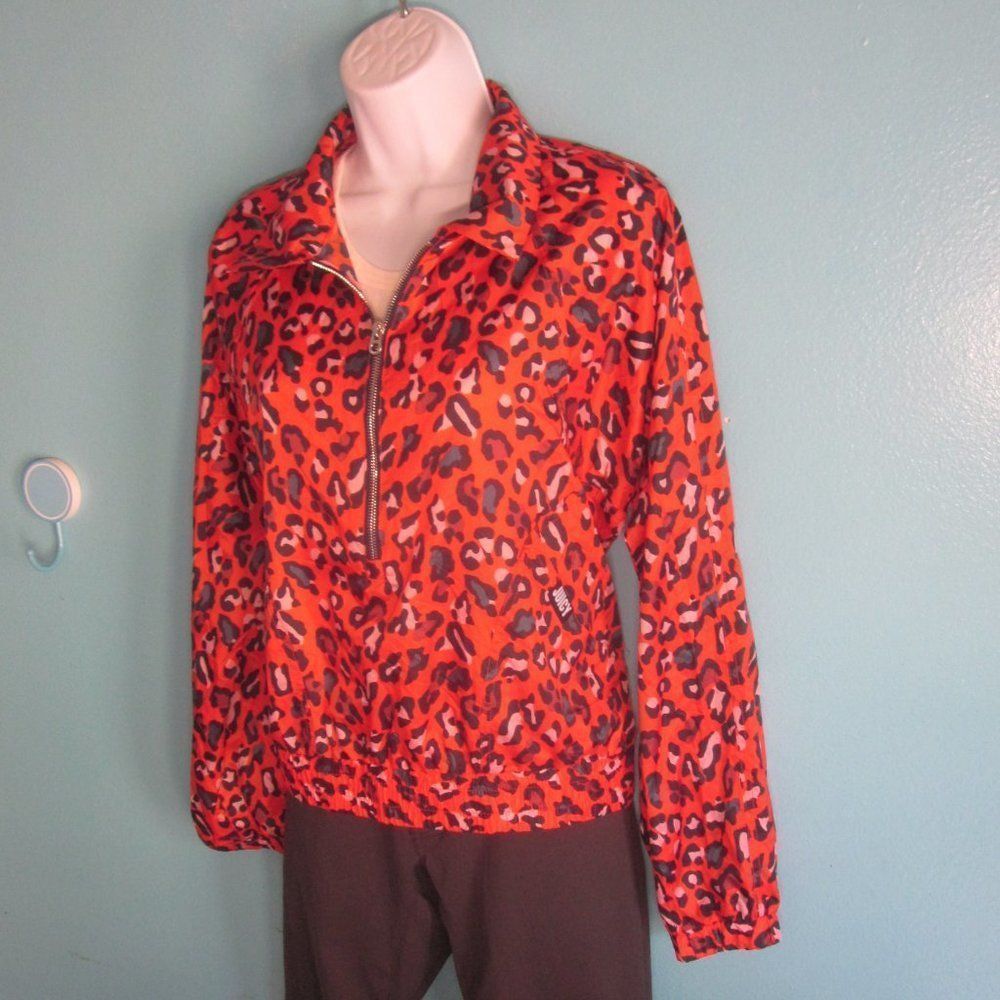 Juicy Couture Juicy Couture Psycho Red Hyper Leopard Nylon Track Jacket Si Size M / US 6-8 / IT 42-44 - 15 Thumbnail