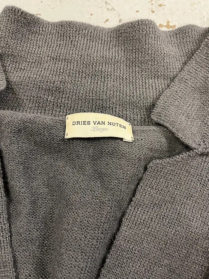 Dries Van Noten Dries Van Noten Grey Alpaca Buttoned Cardigan Size M / US 6-8 / IT 42-44 - 8 Thumbnail
