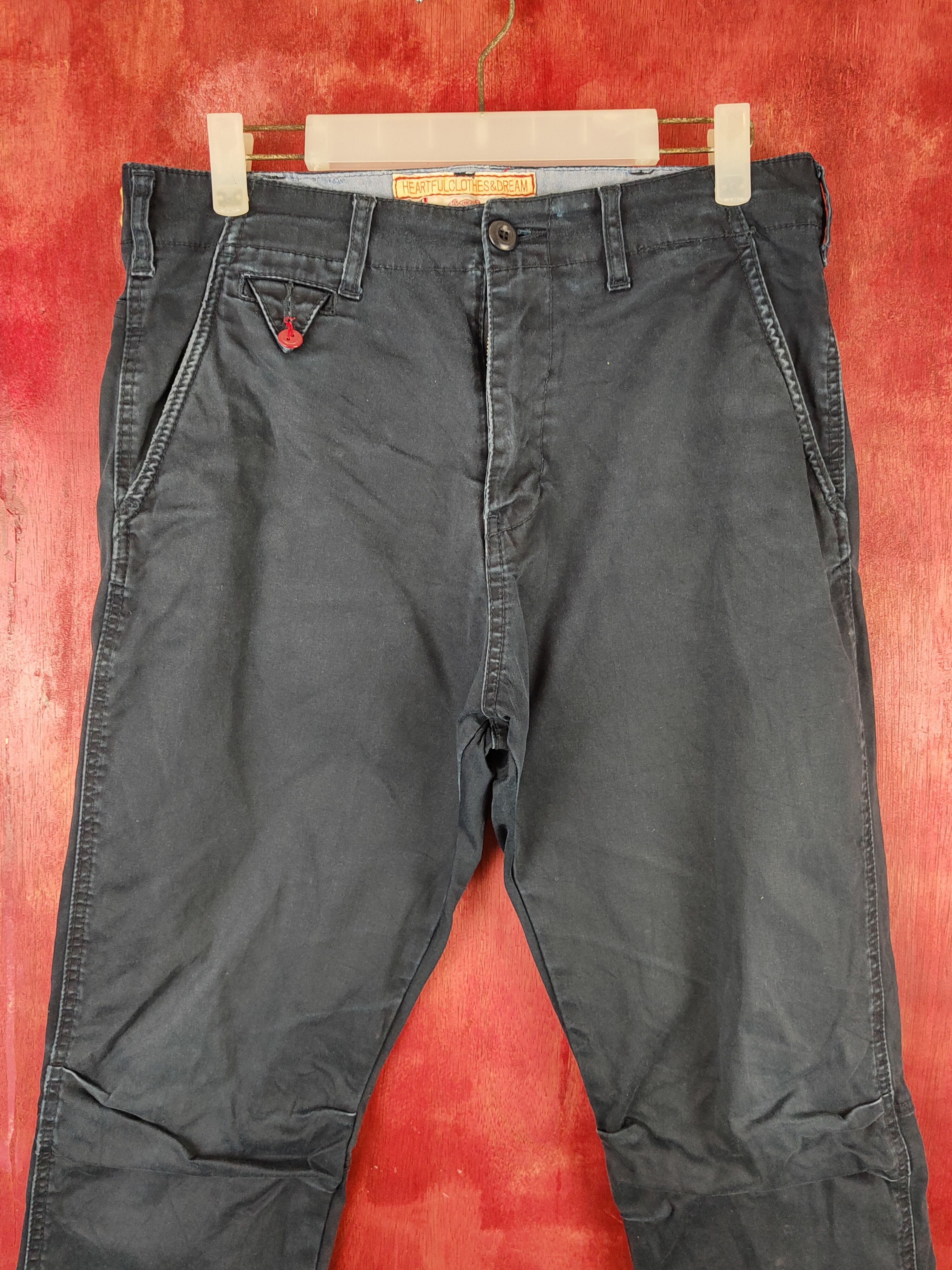 Japanese Brand Kriff Mayer Dark Blue Multipocket Casual Pants #S1821 Size US 31 - 2 Thumbnail