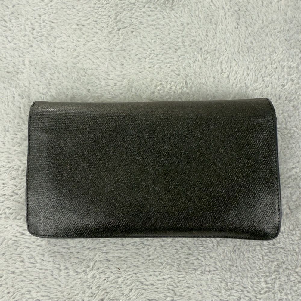 Chanel CHANEL Coco Button Leather Long Bifold Wallet Black 100% Au Size ONE SIZE - 4 Thumbnail