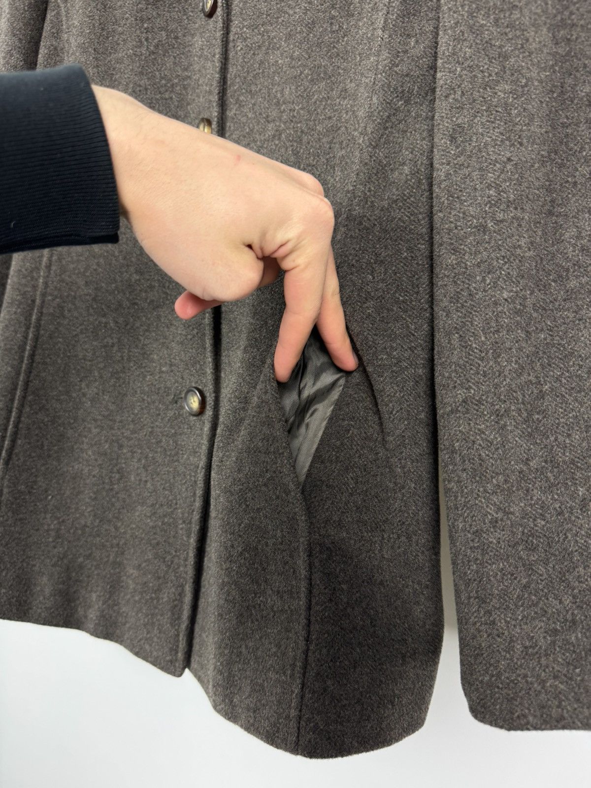 Armani Vintage Armani Jeans Wool Women’s Coat Jacket Size M / US 6-8 / IT 42-44 - 7 Thumbnail
