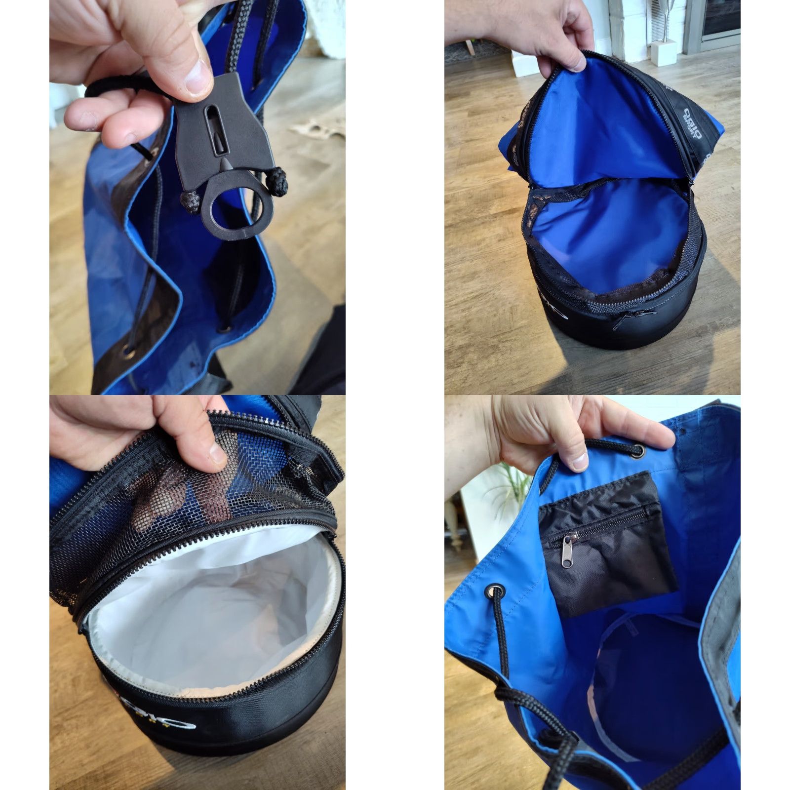 Vintage VINTAGE OGIO Duffle Bag 3 In 1 Blue Nylon 24" Tall Fish Pattern Sports Gear 1990s Mens Bag Size ONE SIZE - 8 Thumbnail