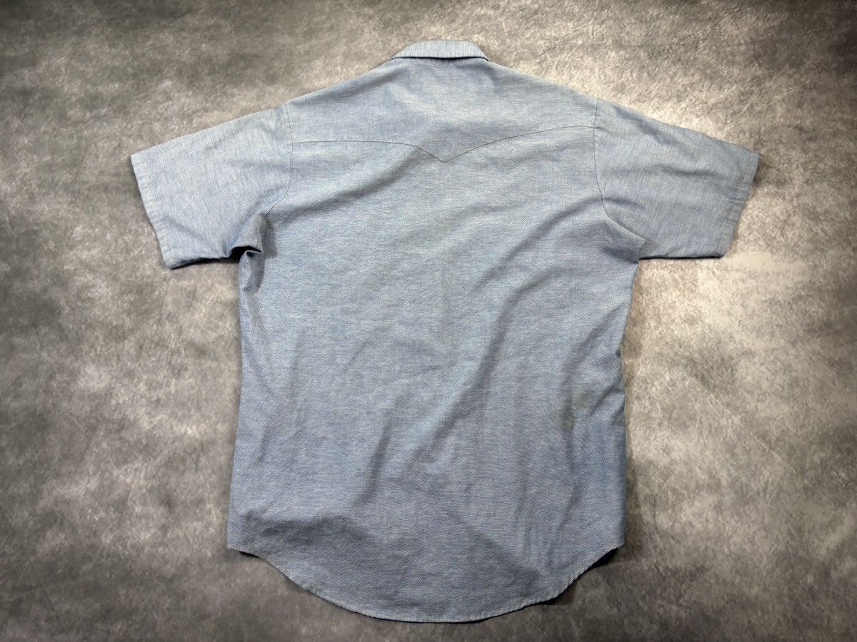 Sears × Vintage 70s Vintage Chambray Button Up 80s Sears Roebucks Denim Polo Size US L / EU 52-54 / 3 - 9 Thumbnail