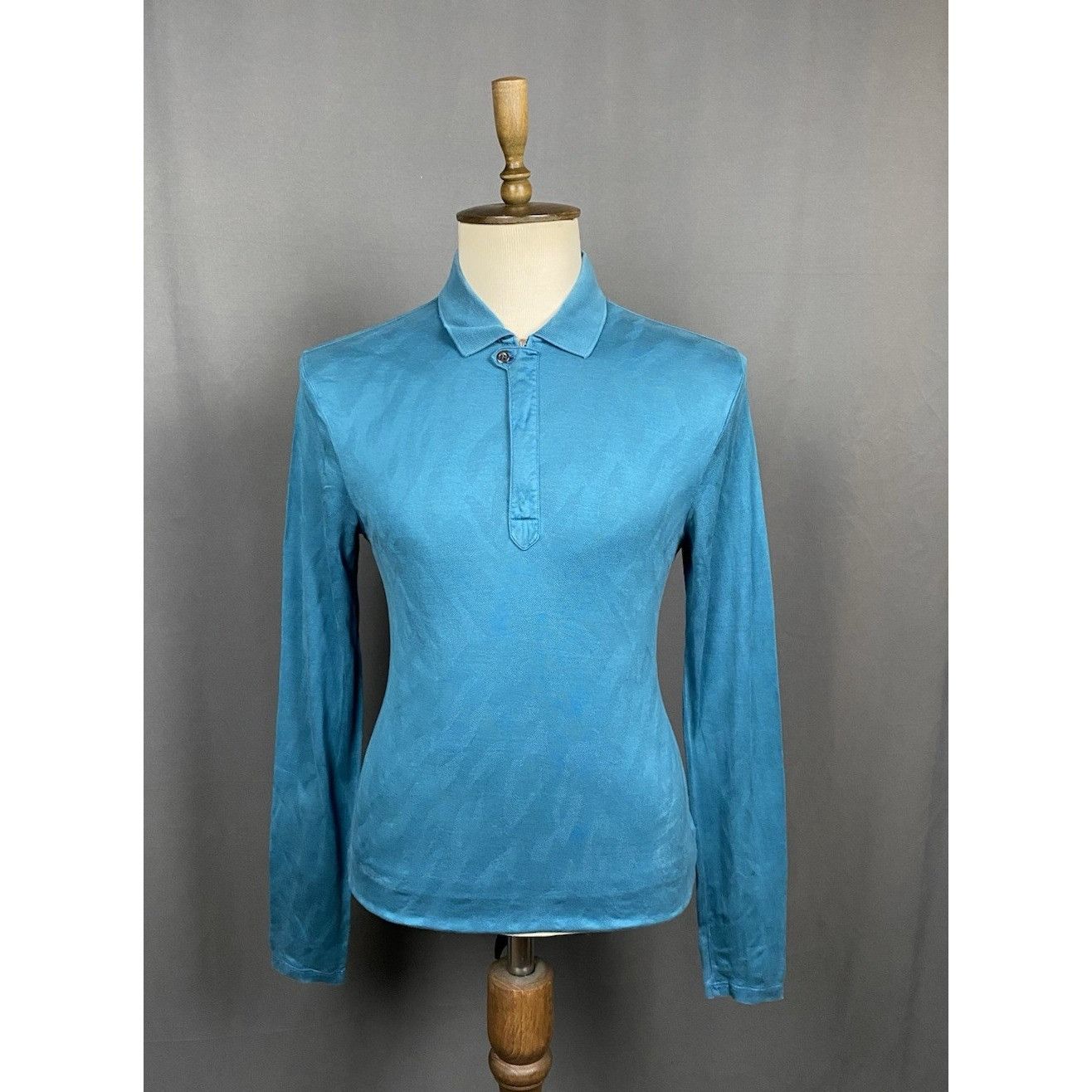 Versace Versace Collection Men's Turquoise Green Collared Polo Sweat Size US L / EU 52-54 / 3 - 1 Thumbnail