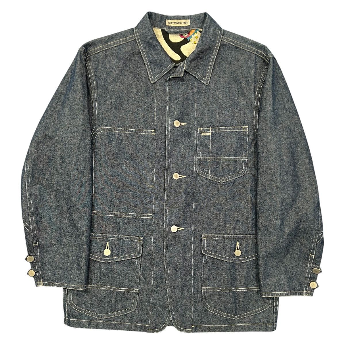 Issey Miyake ISSEY MIYAKE 2000SS TAKASHI MURAKAMI Reversible Denim Jactet Size US M / EU 48-50 / 2 - 2 Thumbnail