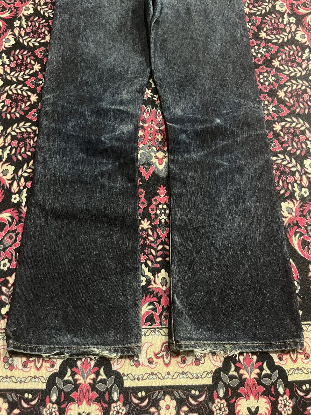 Tornado Mart Gap 1969 Dark Blue Whisker Washed Slim Boot Cut Jeans Size US 30 / EU 46 - 11 Thumbnail
