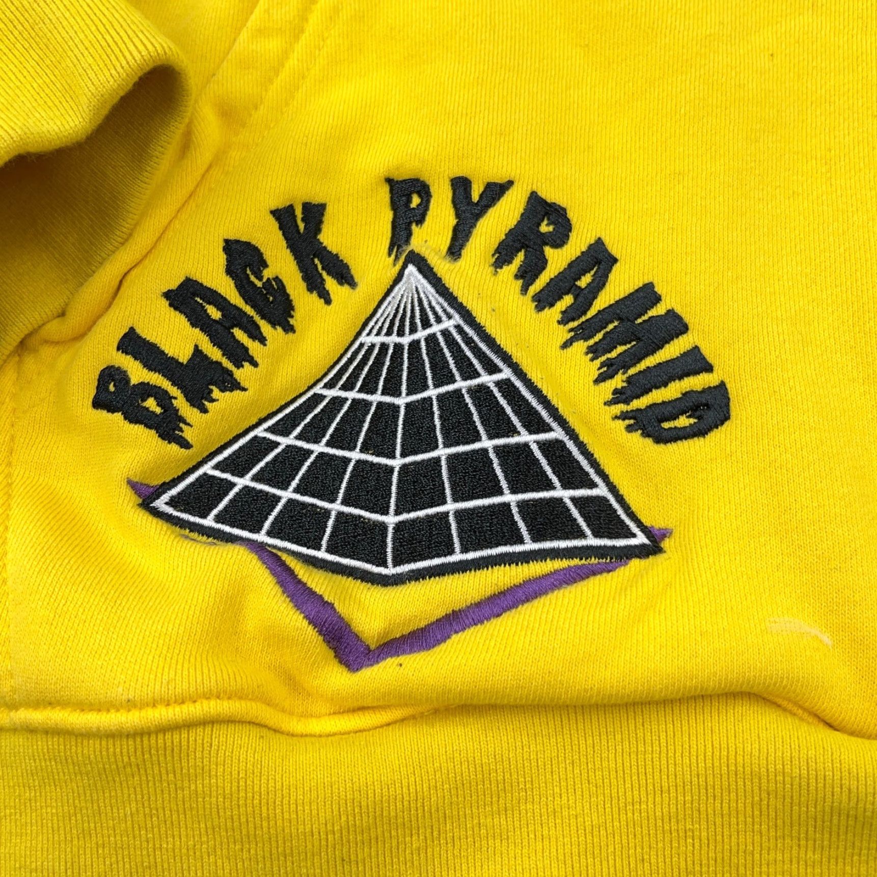 Black Pyramid Black Pyramid Hoodie Men Large Yellow Purple Sweatshirt Sweater Spell Out Size US M / EU 48-50 / 2 - 5 Thumbnail