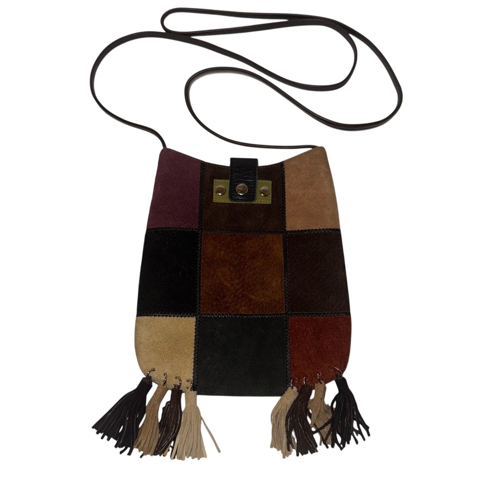 Other PACCO kangaroo leatherPatchwork Crossbody Bag with Tassels Size ONE SIZE - 1 Thumbnail