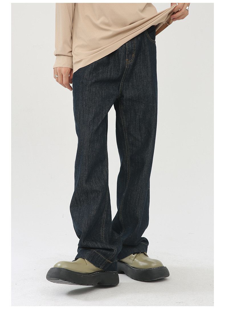 Japanese Brand Japanese retro dark blue all-match loose jeans Size US 34 / EU 50 - 4 Thumbnail