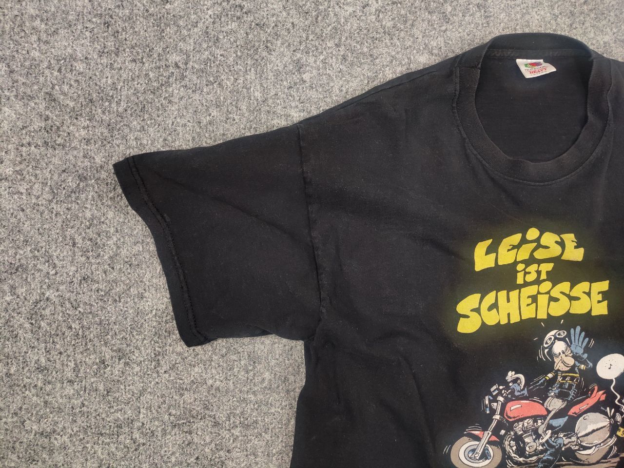 Vintage Vintage 90's Moto Mania Leise ist scheisse Graphic T Shirt Size US L / EU 52-54 / 3 - 8 Thumbnail