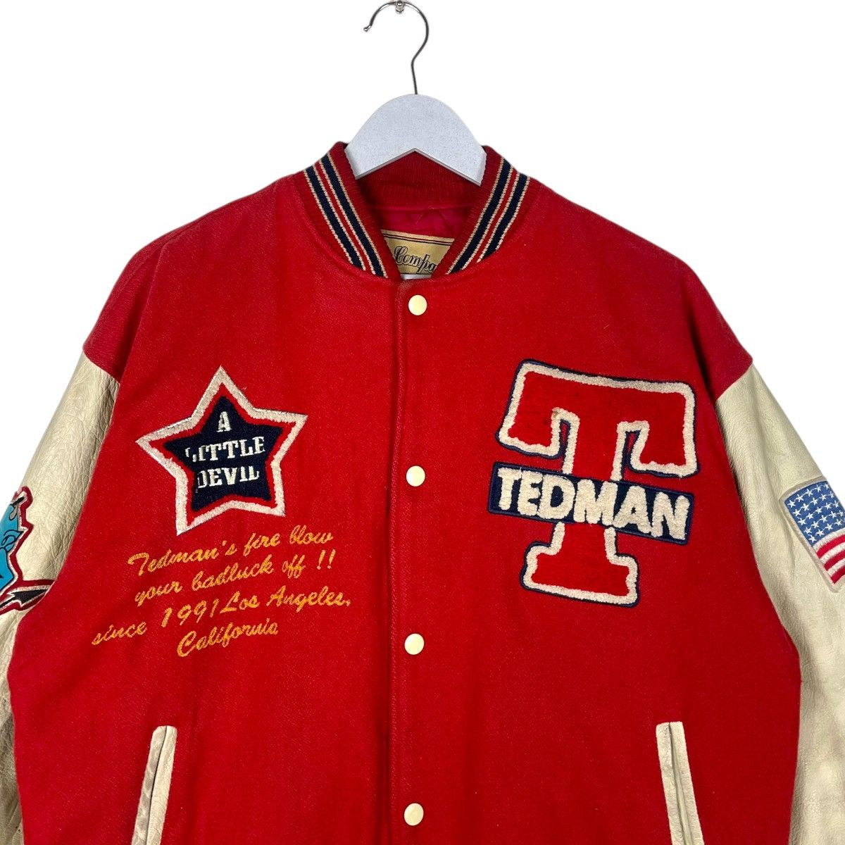 Tedman × Vintage 💥 90s TED COMPANY SPORT VARSITY JACKET BIG LOGO Size US XL / EU 56 / 4 - 5 Thumbnail