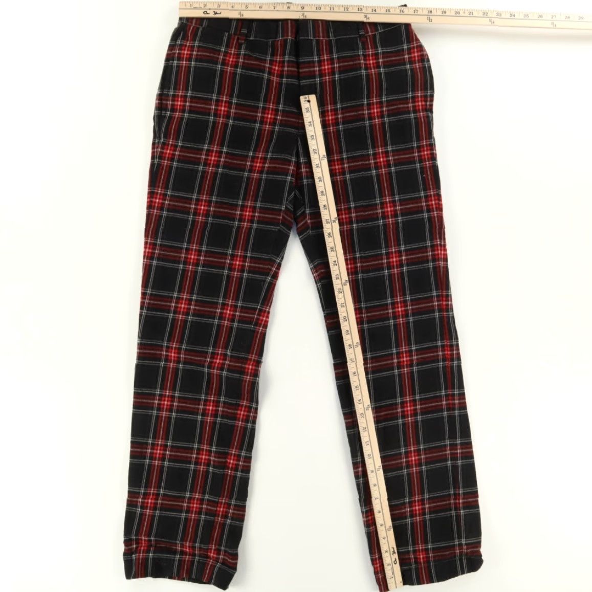 Club Monaco Club Monaco Wool Tweed Chino Pants Black Plaid Men's 33 Size US 33 - 3 Thumbnail