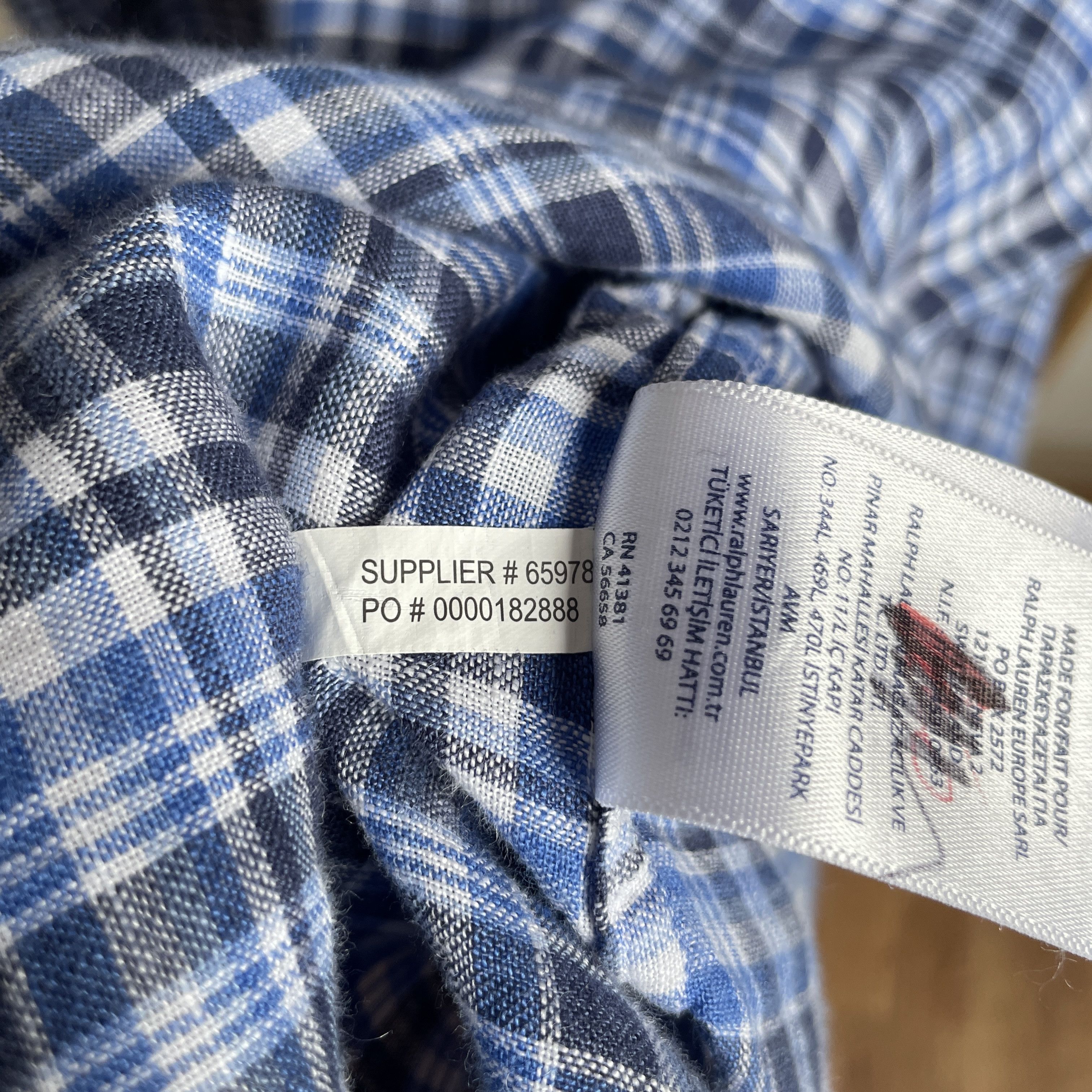 Polo Ralph Lauren Polo Ralph Lauren Check Slim Fit Ocean Wash Linen Shirt Size US S / EU 44-46 / 1 - 7 Thumbnail