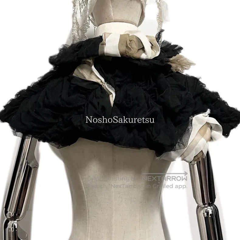 Comme des Garcons Comme Des Garcons Rose Lace Collar Scarf Shawl Fake Collar Size XS / US 0-2 / IT 36-38 - 2 Thumbnail