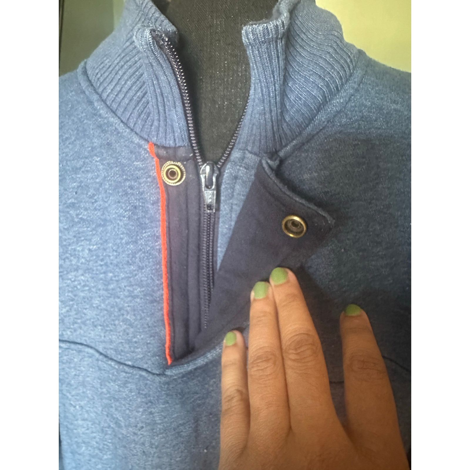 Orvis Orvis Men’s Signature 1/4 Zip Sweatshirt – Mottled Blue Size US L / EU 52-54 / 3 - 3 Thumbnail