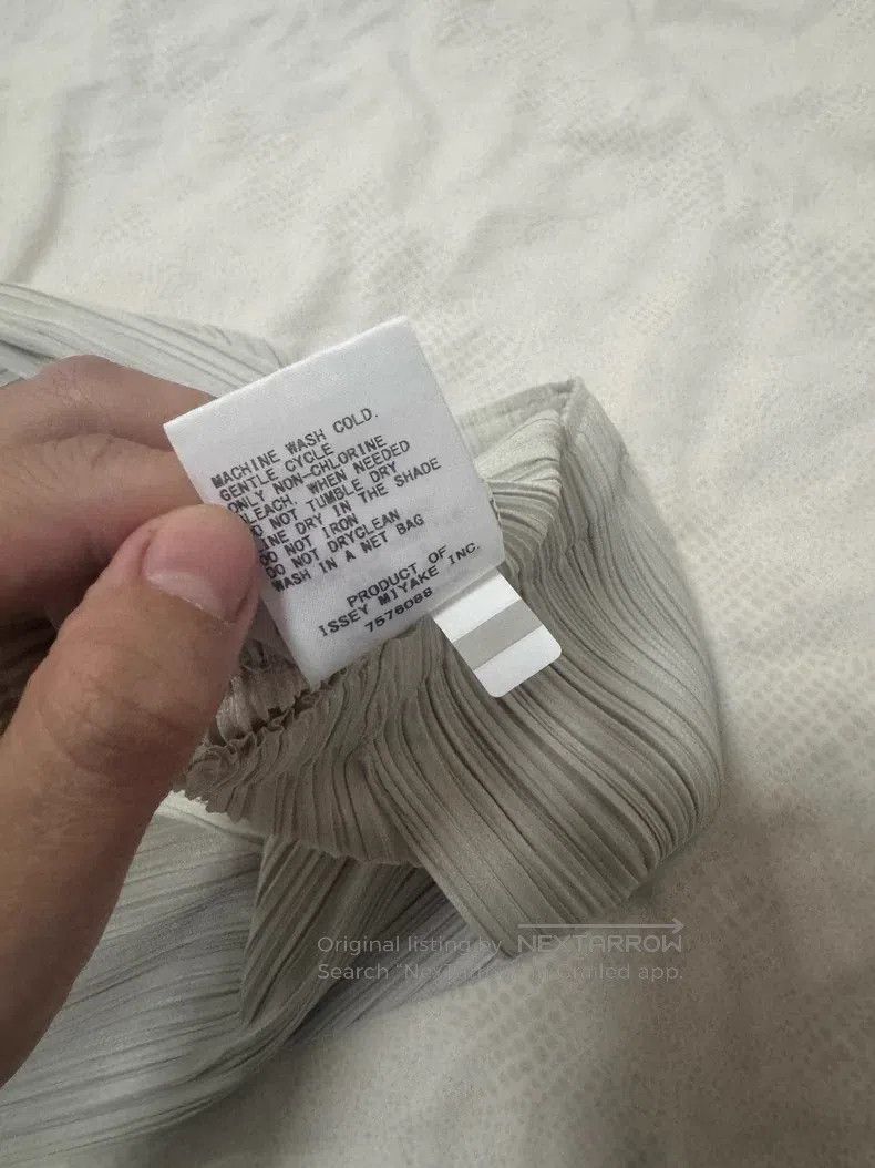 Issey Miyake Issey Miyake size:3 Straight Leg Pants Off White Size 31" - 4 Thumbnail