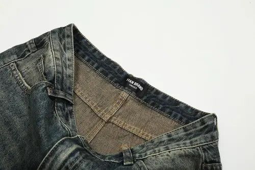 Japanese Brand × Jean American street fashion loose straight washed retro jeans Size US 32 / EU 48 - 4 Thumbnail