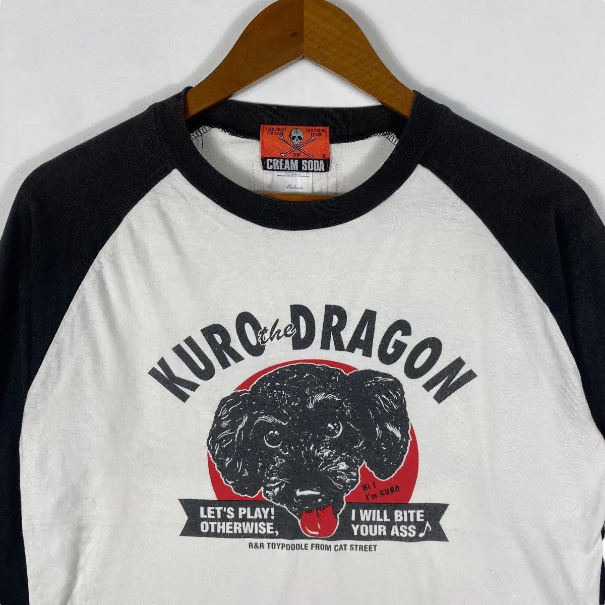 Japanese Brand Vintage 00's CREAM SODA Kuro The Dragon Long Sleeve Tee Size US M / EU 48-50 / 2 - 2 Thumbnail