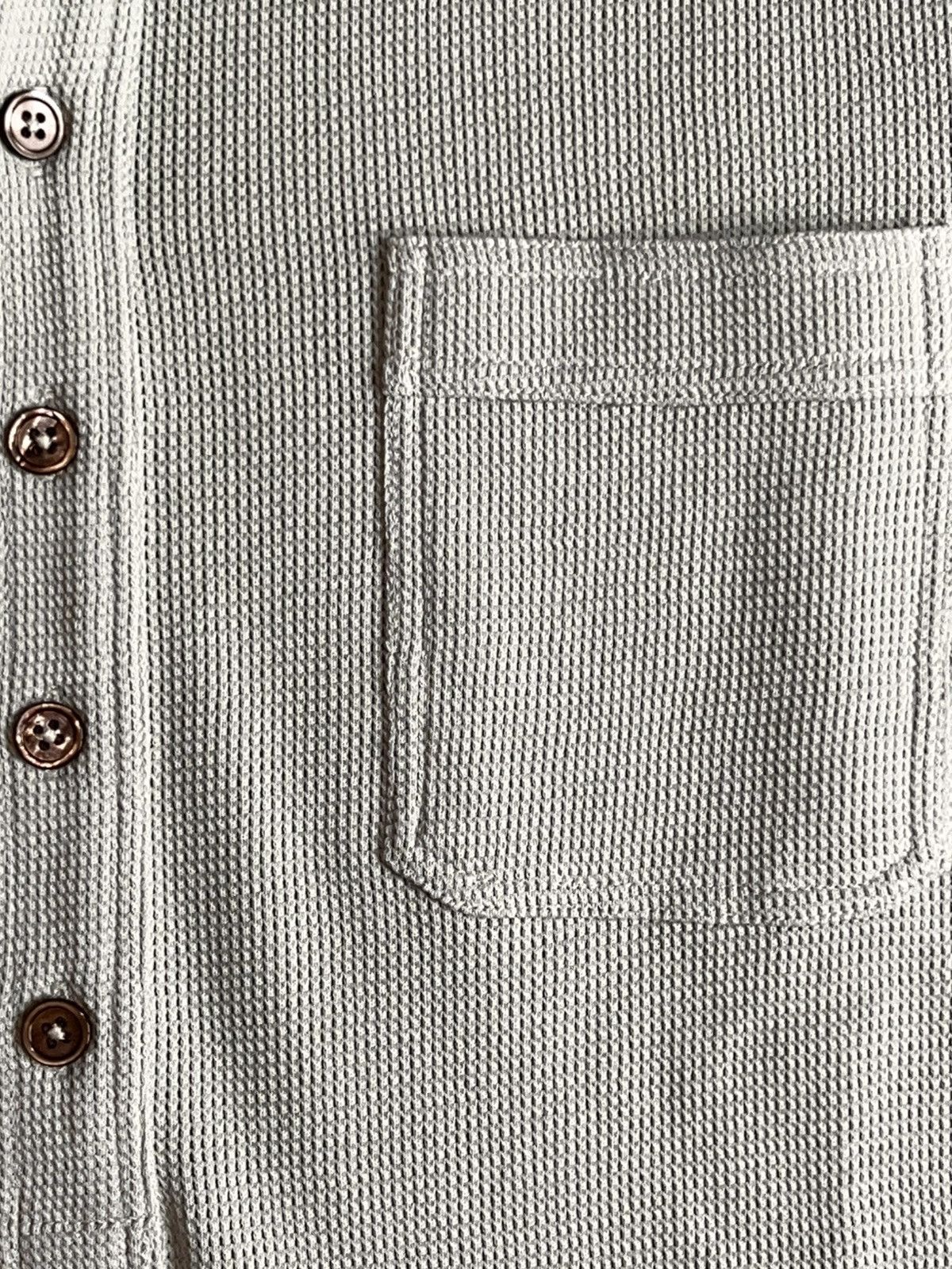 48 Tom Ford Polo Shirt light grey knit breath texture button