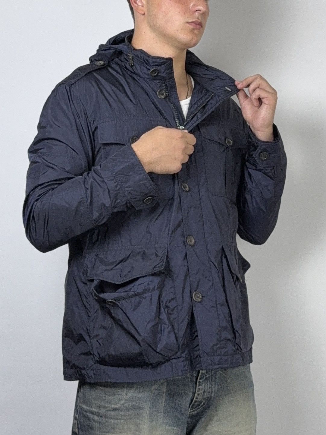 Ralph Lauren Ralph Lauren Purple Label Iridescent Nylon Field Jacket Size US XL / EU 56 / 4 - 4 Thumbnail