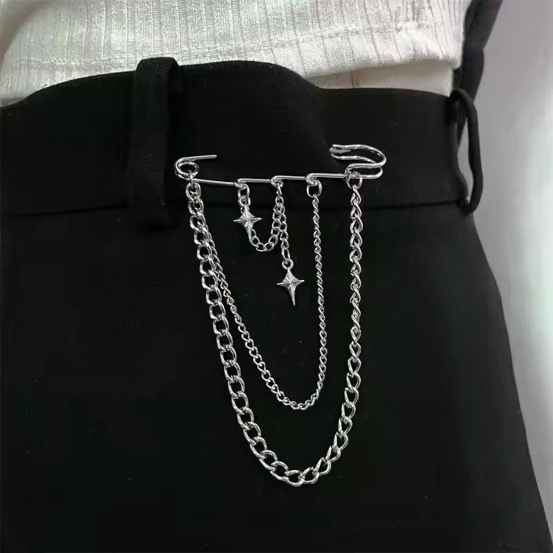 Other Stylish Metal Chain Brooch Size ONE SIZE - 2 Thumbnail
