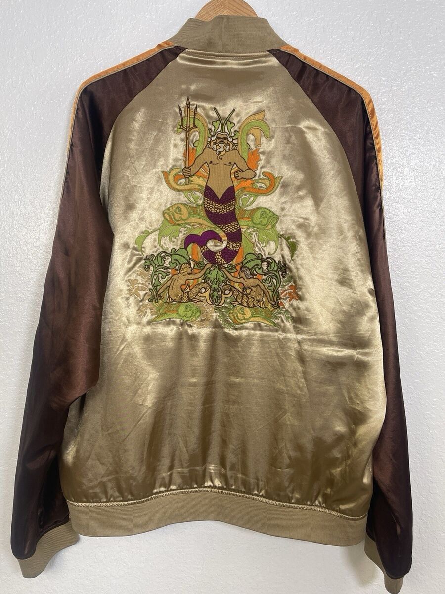 Japanese Brand × Toyo Enterprises 💥90'S JAPAN SUKAJAN SOUVENIR POSEIDON AZZURE JACKET Size US XL / EU 56 / 4 - 2 Thumbnail