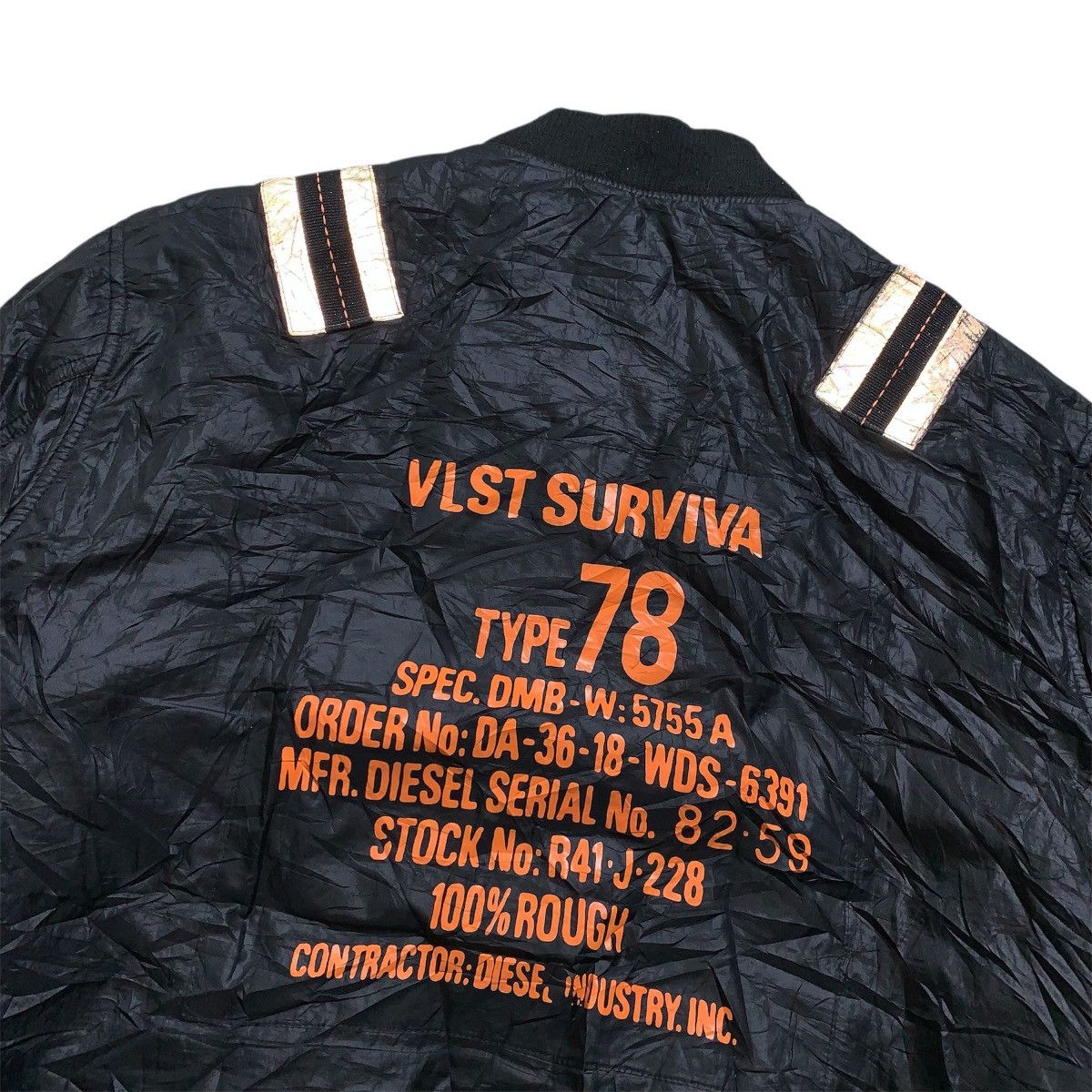 Diesel Reversible Diesel Bomber Jacket Black Green Army Reflective Size US L / EU 52-54 / 3 - 8 Thumbnail