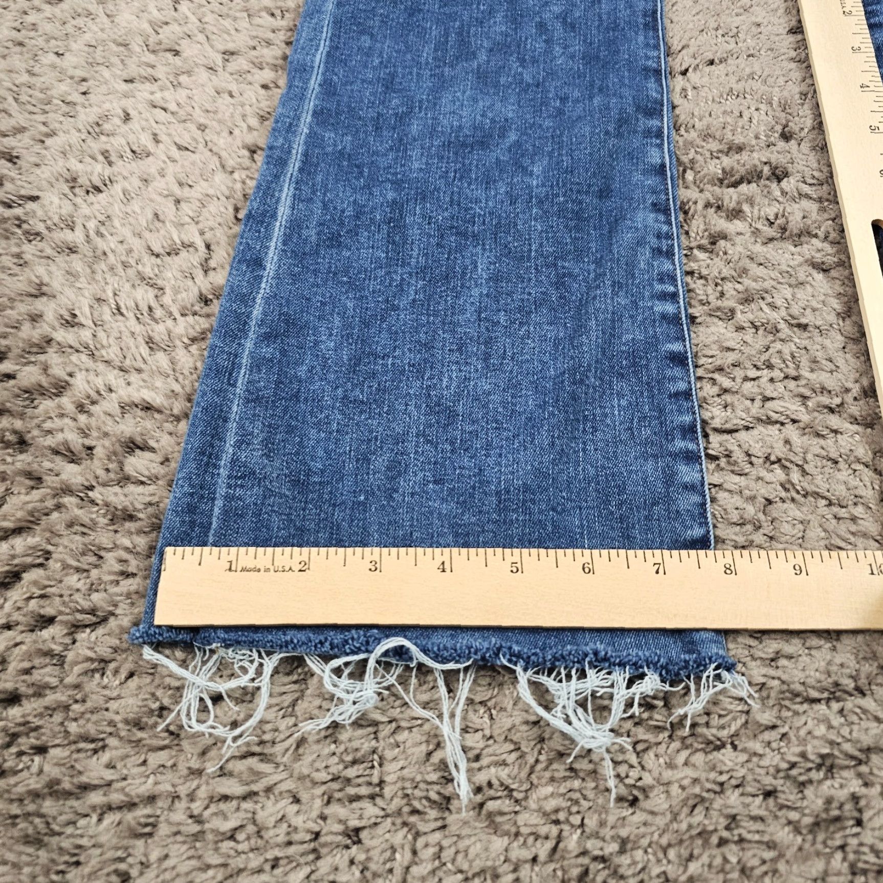 Express Vintage Express Women's Cropped Flare Jeans 00 High Rise Stretch Denim Blue 25x25 Size 24" / US 00 / IT 34 - 7 Thumbnail