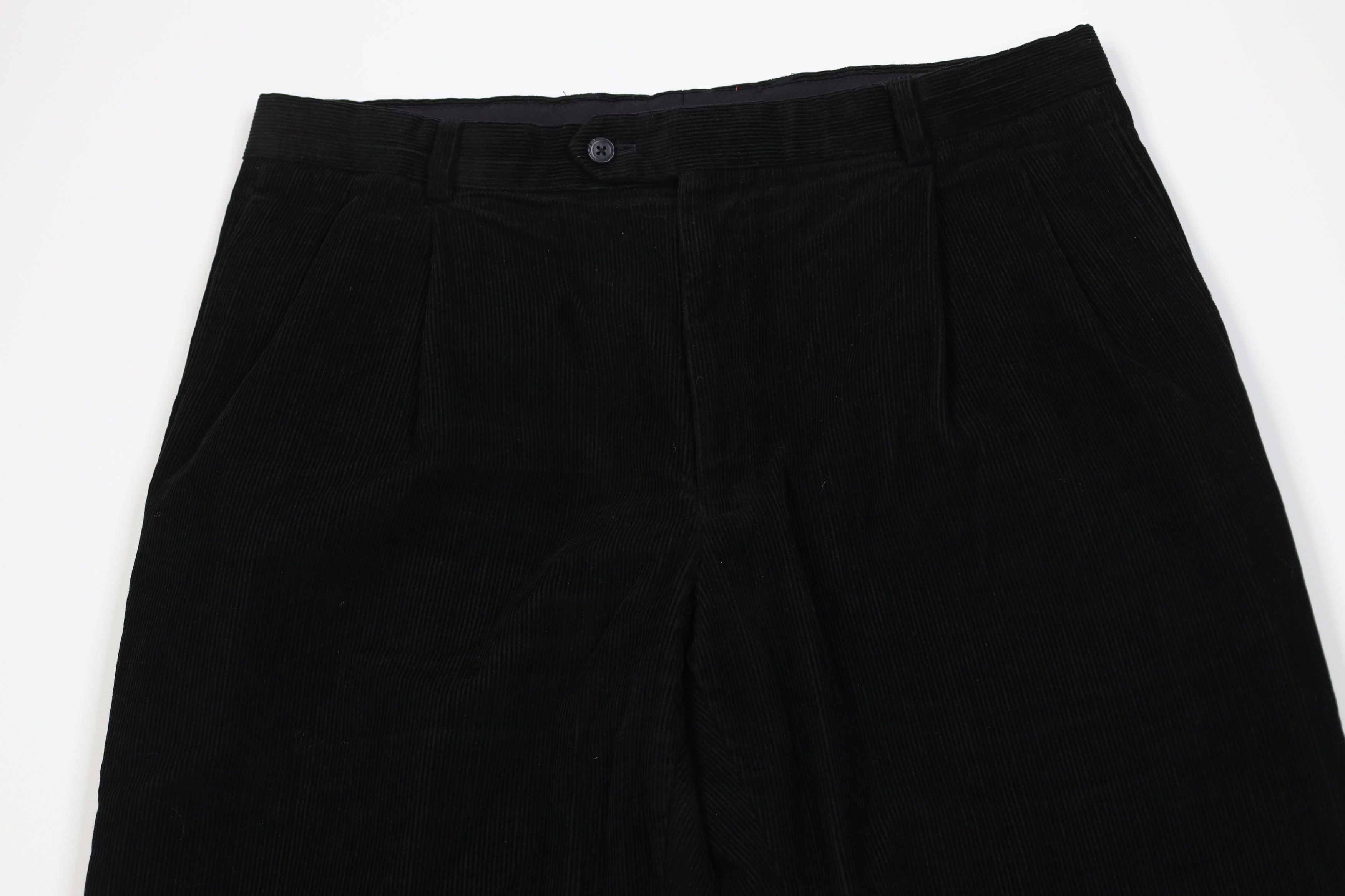 Vintage Vintage 90s Streetwear Wide Leg Corduroy Chino Pants Black Size US 36 / EU 52 - 2 Thumbnail